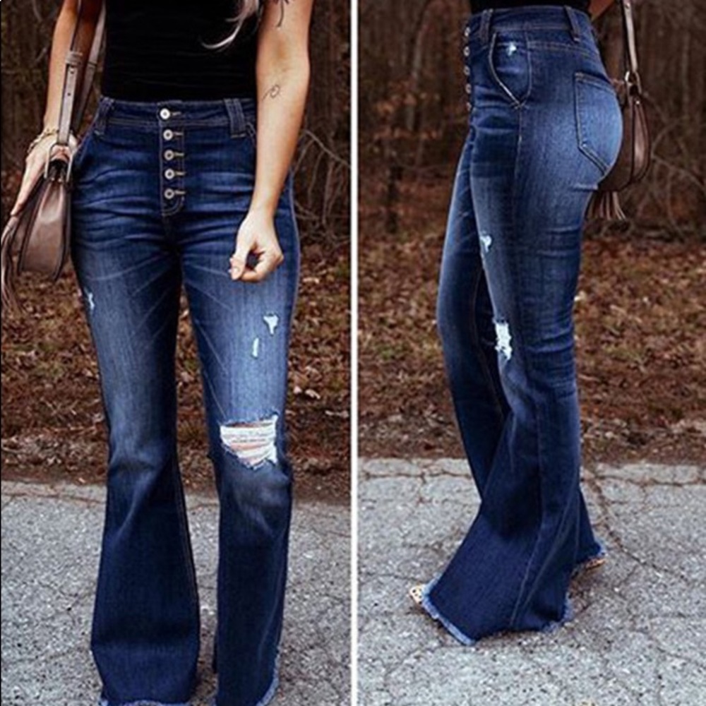 Raw Hem Button Fly Jeans✨SOLD OUT✨